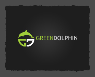 Vector Logo Design - Green Dolphin